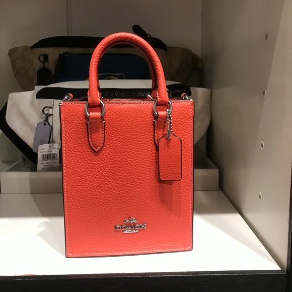 Coach North South Mini Tote With Signature Canvas - Picture 8 of 14